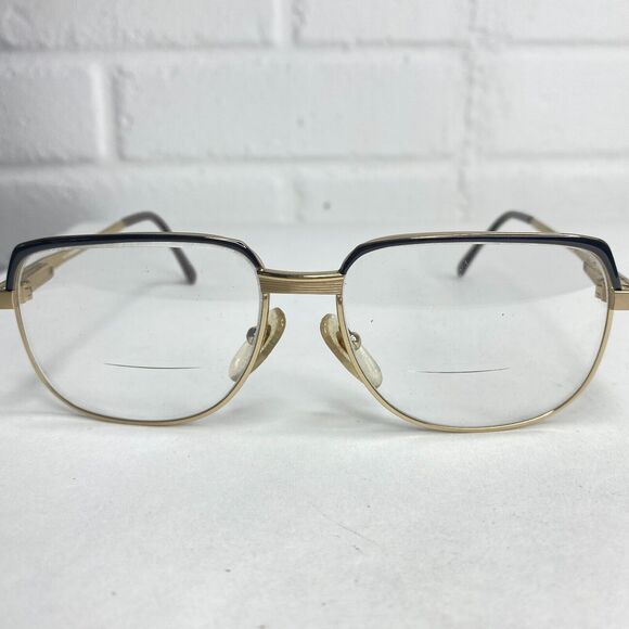 Headhugger Retro Eyeglasses Black and Gold Geometric Full Rim H2596 - Picture 2 of 9